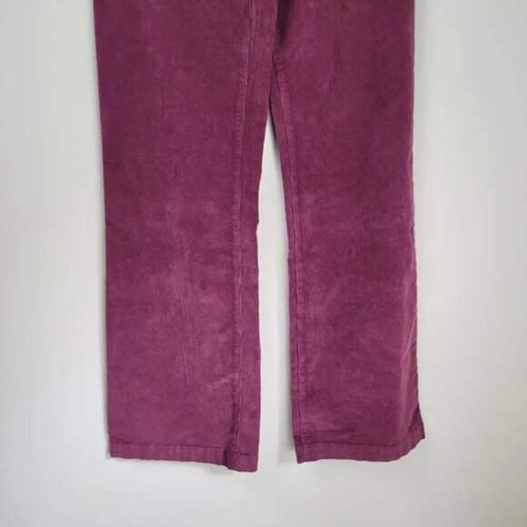 Faherty Maroon Banner Stretch Corduroy Wide Leg Pants - Picture 8 of 14